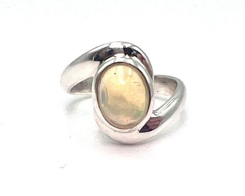 Ring Sterling Silver - Ethiopian Opal, Cabochon