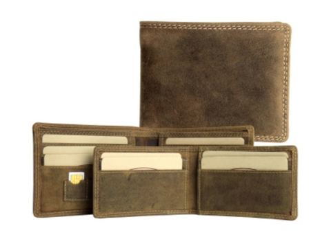 Bison Leather Wallet with Pull Out Wallet - Adrian Klis