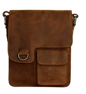 Bison Leather Messenger Bag - Adrian Klis