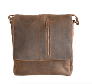 Bison Leather Messenger Bag - Adrian Klis