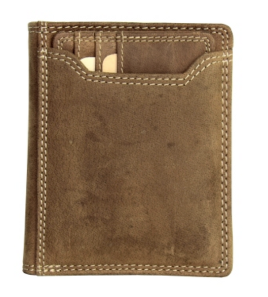 Bison Leather Wallet with Pull Out Card Holder- Adrian Klis