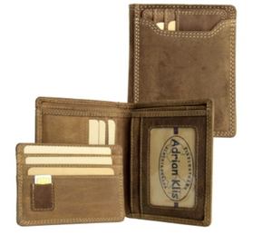 Bison Leather Wallet with Pull Out Card Holder- Adrian Klis