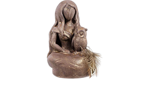 Gypsum Goddess - Athena Owl Goddess - 3"