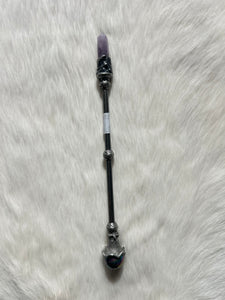 Faery Magic Wand - Amethyst / Titanium Aura #12