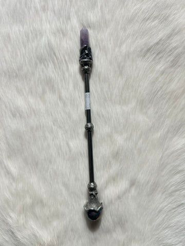 Faery Magic Wand - Amethyst / Titanium Aura #12