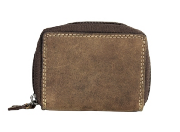 Bison Leather 250 card holder Pouch with zipper - Adrian Klis