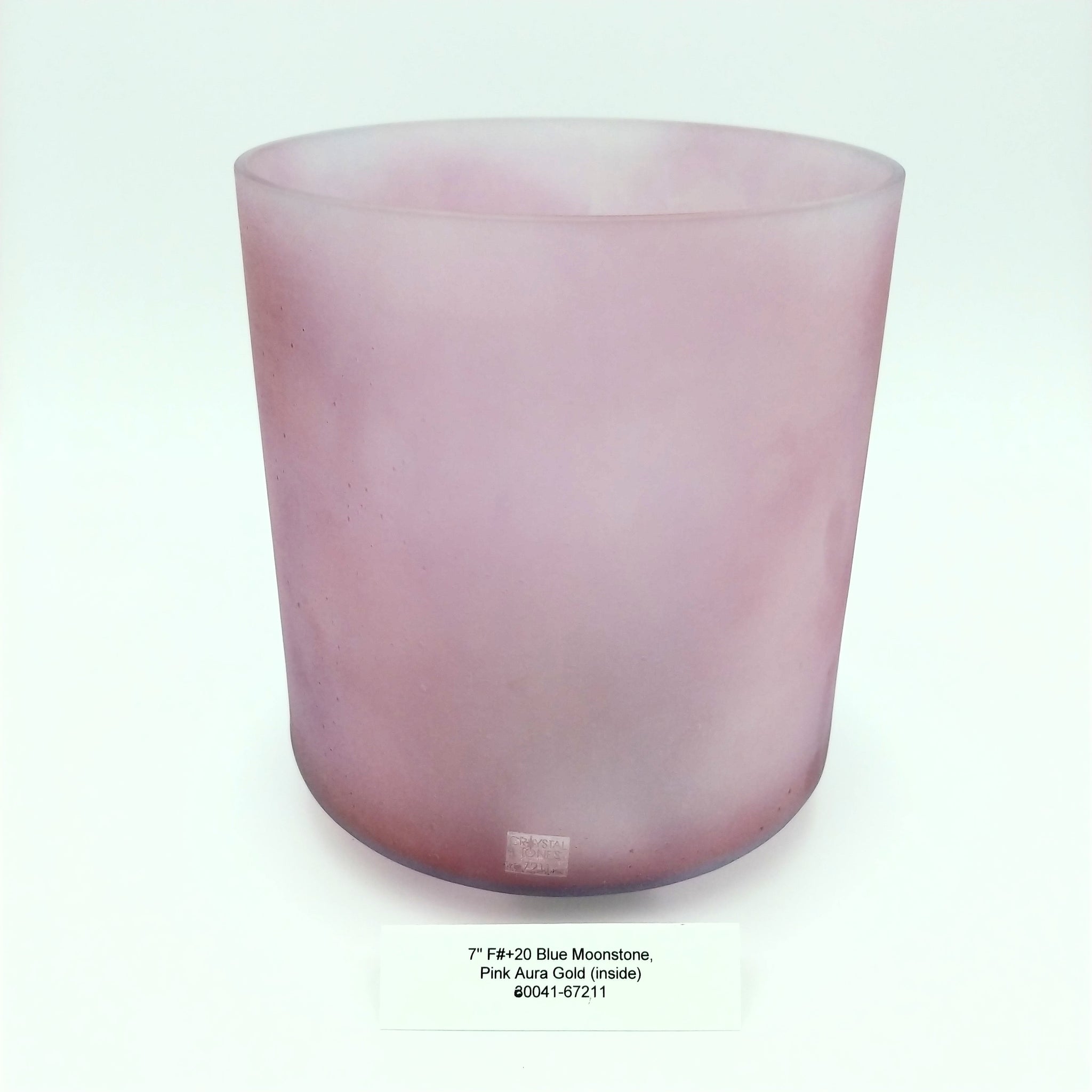 7" F#+20 Blue Moonstone, Pink Aura Gold (Inside) Crystal Alchemy Bowl