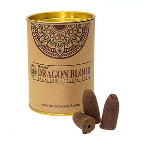 Incense-Goloka - Dragon's Blood Backflow Cones - Tin