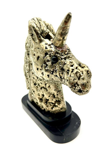 Carved Pyrite Unicorn