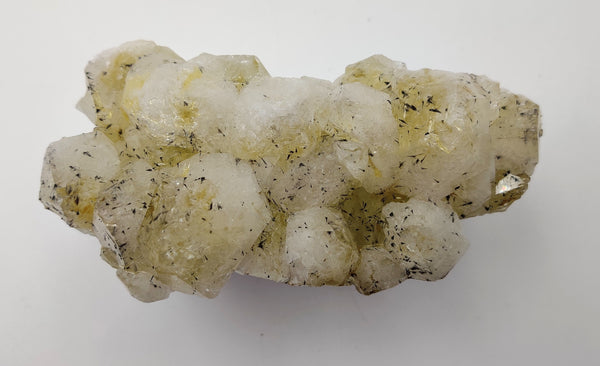 Prasiolite (Green Amethyst)  & Citrine cluster