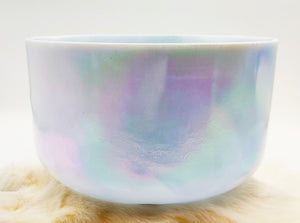 12" G+15 Mother Of Platinum, Ocean Indium (Inside) Alchemy Crystal Bowl®