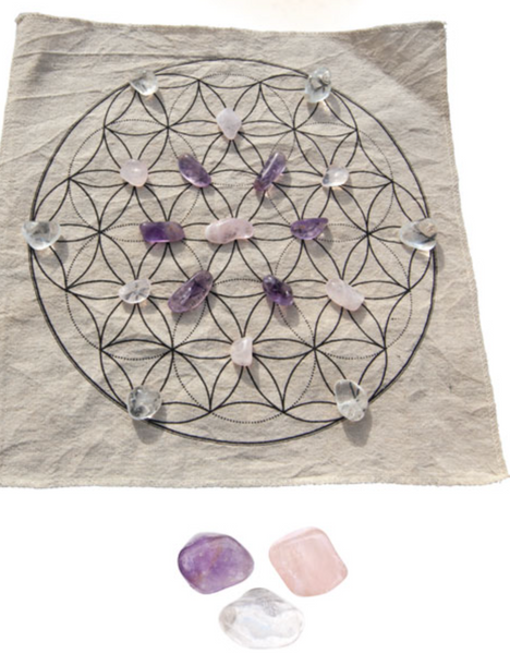Crystal Grid Kit, Flower of Life - Love