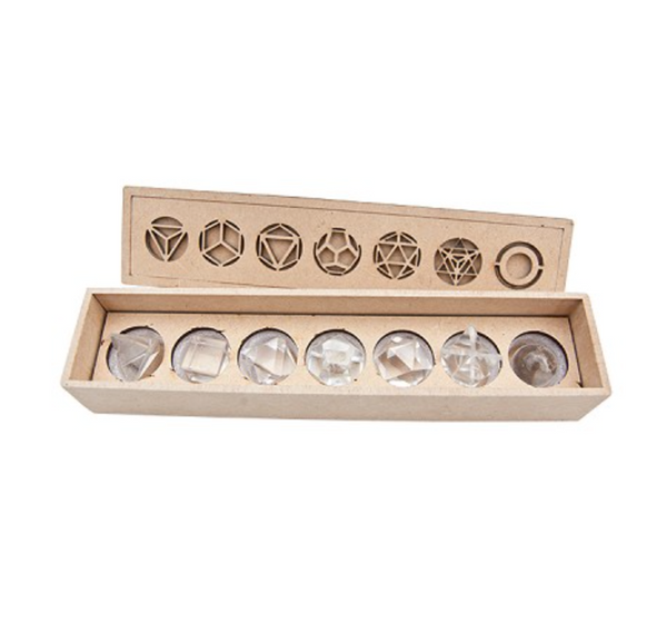 Sacred Geometry Set - Clear Quartz, 7 pieces