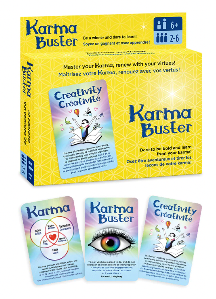 Karma Buster, a spiritually educational card game - Gaston J. Ouellet, Hulahu