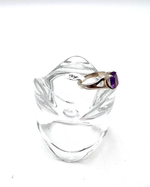 Ring Sterling Silver, Amethyst Faceted