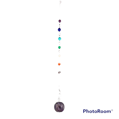 Pendulum – Sephoroton Chakras – AMETHYST – 10″L